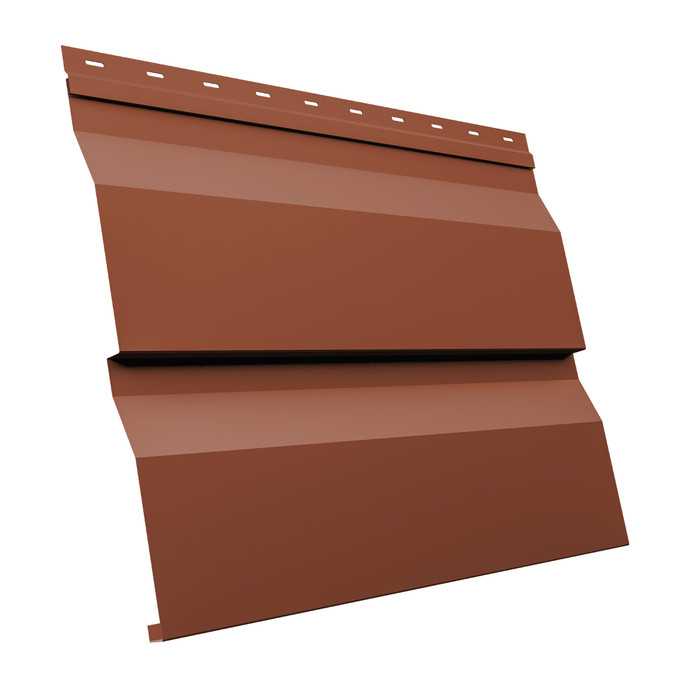 Металлический сайдинг Grand Line Корабельная Доска XL 0.45 мм PE RAL 8004 терракота